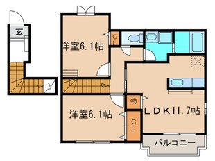 ノ－ブル　フォンテ－ヌＢの物件間取画像